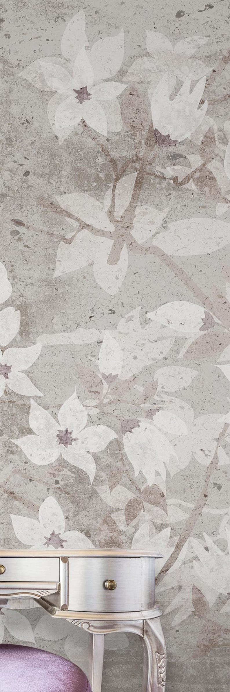 Buy Flower Wallpaper, Floral, Botanical Wall Mural, Self Adhesive, Peel