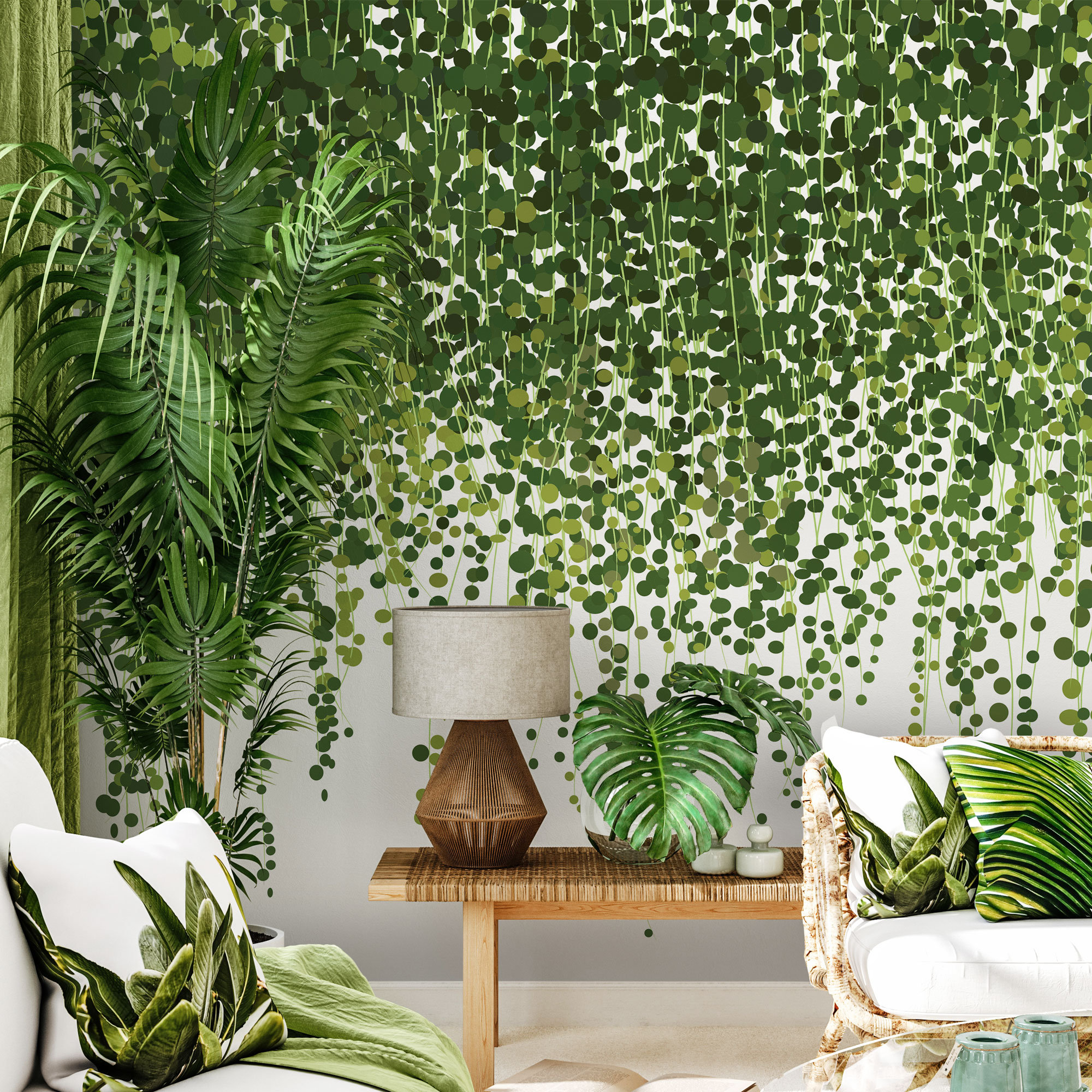 Murando - Non-Woven Photo Wallpaper Botany 350 X 256 Cm - Photo Wallpaper Bedroom Living Room Modern Non-Woven Wallpaper XXL Wallpaper Motif Wallpaper 3D Effect Wall Decoration - Natural Leaves Plants - View #10