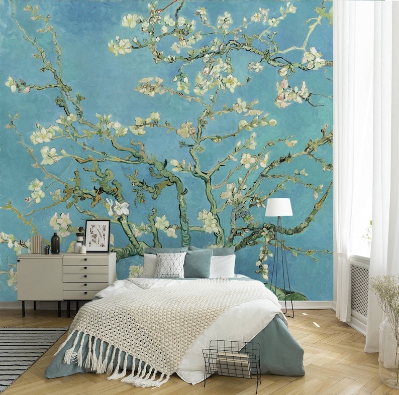 Almond blossom by Van Gogh wallpaper peel and stick vintage Etsy