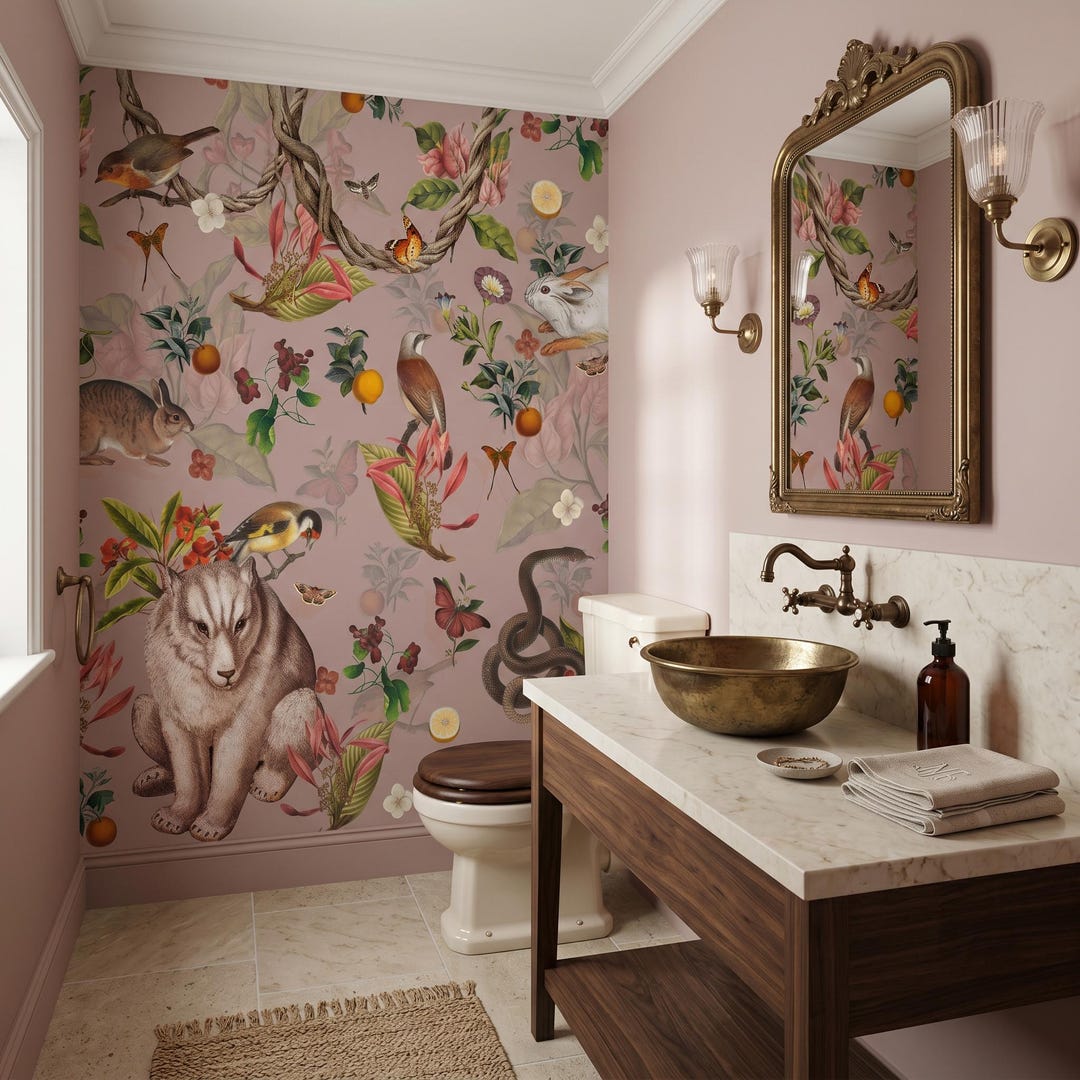 Papier Peint Autocollant 3D Vintage Fleur C799 – Déco Murale Pour Magasin Ou Salon