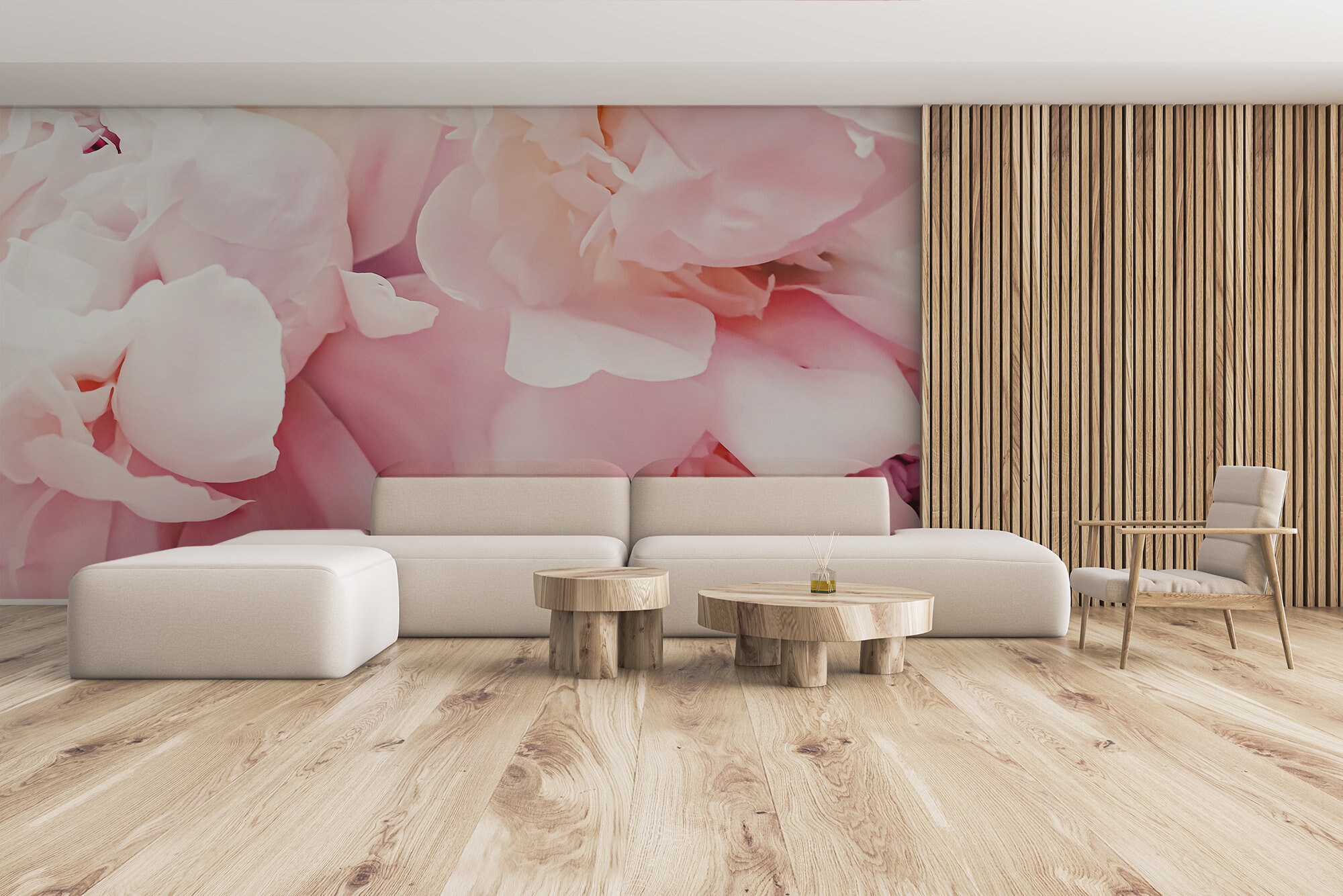Pink Peony Flowers Wall Mural, Self Adhesive Removable Wallpaper, Peony ...