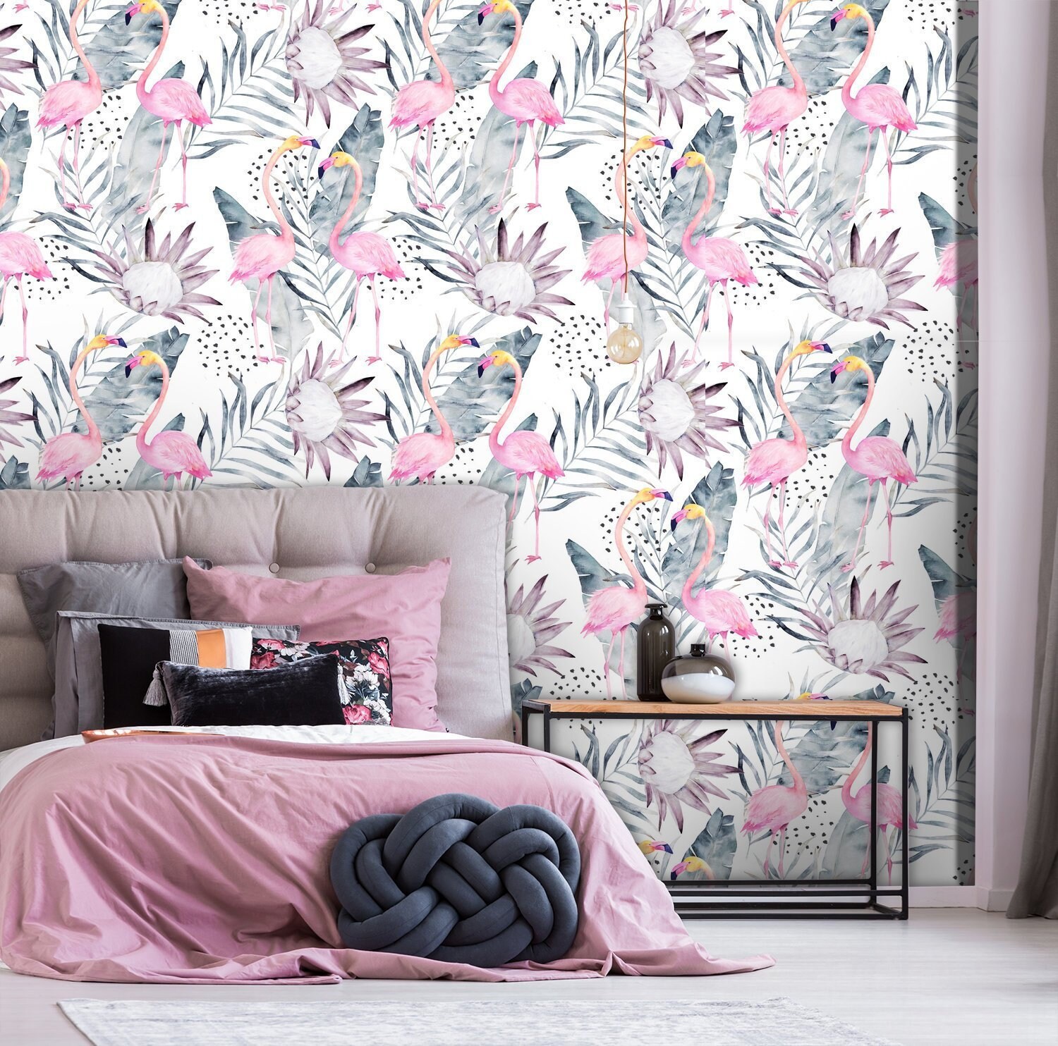 Tempaper Flamingo Salinas 396 x 205 Peel and Stick Wallpaper in Land   NFM