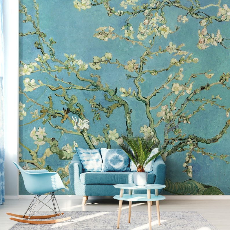 Almond blossom by Van Gogh wallpaper peel and stick vintage Etsy