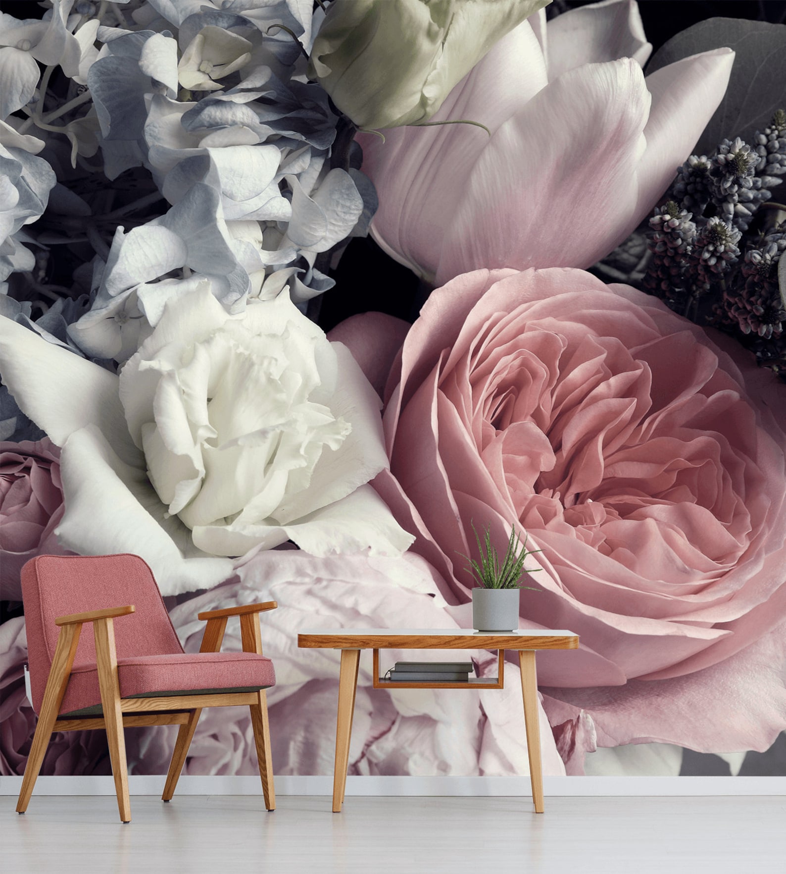 Beautiful Peonies Wall Mural, Peel and Stick Wallpaper, Self Adhesive ...