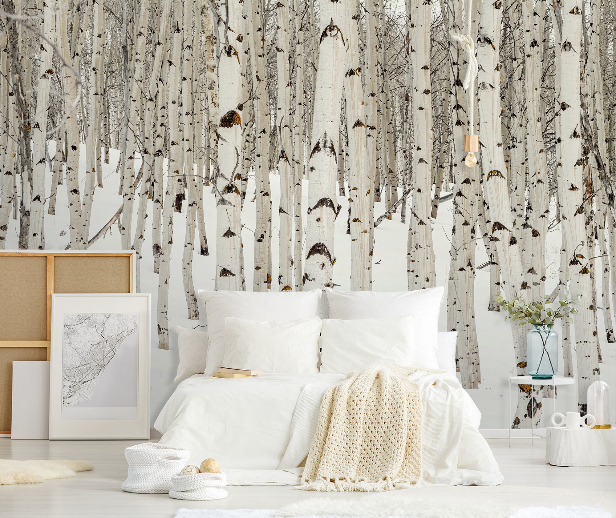 Birch Tree Wallpaper Peel and Stick Removable