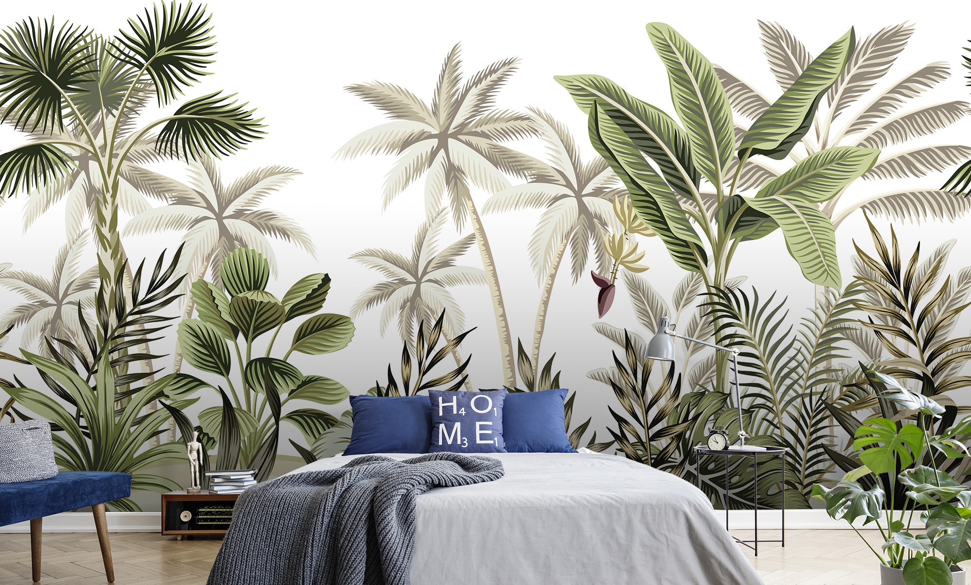 Tropical Jungle Wall Mural Peel and Stick Removable | Etsy