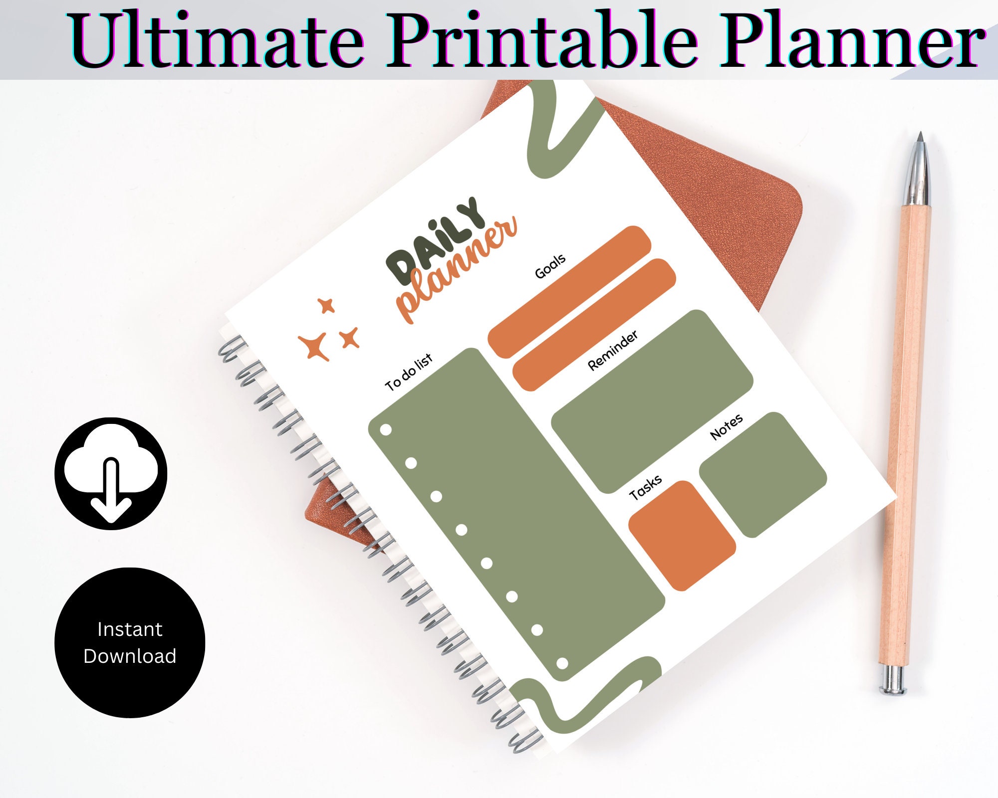 Weekly planner printable habit tracker template digital planner for