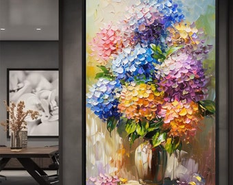 Hydrangea Oil Painting | Floral Summer Wall Art (Digital Download)