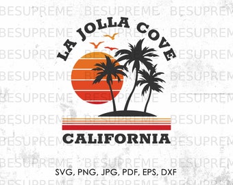 La Jolla Cove California svg, png, jpg, pdf, eps, dxf | beach svg, vector, cricut, instant download