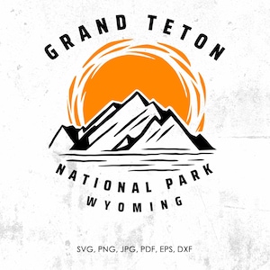 Grand Teton National Park svg, Grand Teton Wyoming svg, png, dxf | gift, Grand Teton cut file