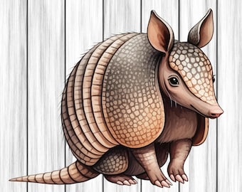 Armadillo Animal Clipart, Nursery Art, Animal Clipart, Cute Watercolor Animal, Armadillo Png, Digital Download