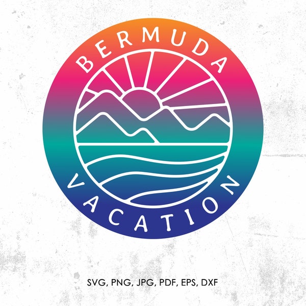 Bermuda Vacation svg, Spring Break, Beach png, eps, vector, instant download