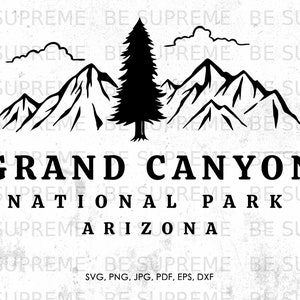 Grand Canyon Arizona svg, National Park svg, png, jpg, pdf, eps, dxf | souvenir, vector, instant download