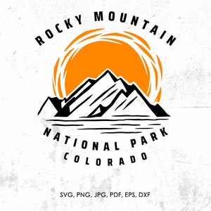 Rocky Mountain National Park svg, Rocky Mountain Colorado svg, png, dxf | gift, Rocky Mountain cut file