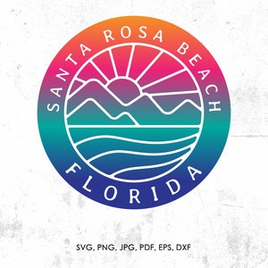 Santa Rosa Beach Florida svg, Spring Break, Beach png, eps, vector, instant download