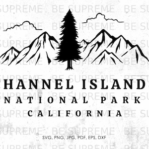 Channel Islands California svg, National Park svg, png, jpg, pdf, eps, dxf | souvenir, vector, instant download