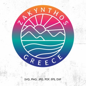 Zakynthos Greece svg, Spring Break, Beach png, eps, vector, instant download