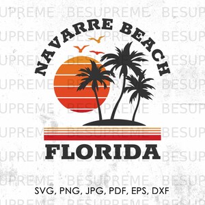 Navarre Beach Florida svg, png, jpg, pdf, eps, dxf | beach svg, vector, cricut, instant download