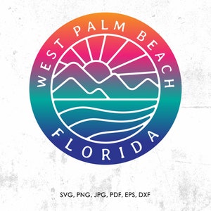 West Palm Beach Florida svg, Spring Break, Beach png, eps, vector, instant download