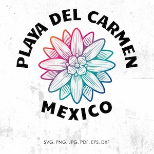 Playa del Carmen Mexique svg, Vacances svg, png, jpg, pdf, eps, dxf | cadeau, bricolage, fichier coupé