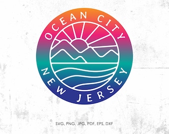 Ocean City New Jersey svg, Spring Break, Beach png, eps, vector, instant download