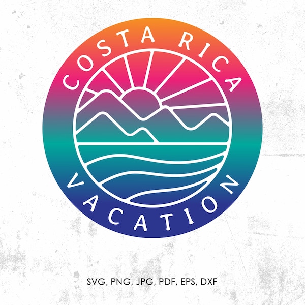 Costa Rica Vacation svg, Spring Break, Beach png, eps, vector, instant download