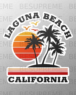 Laguna Beach California Svg, Png, Jpg, Pdf, Eps, Dxf | Beach Svg