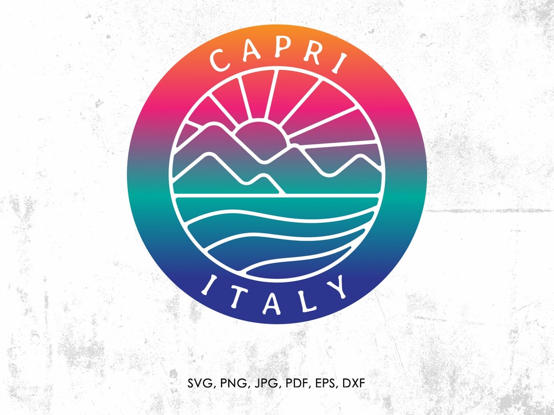 Capri Italy Svg, Spring Break, Beach Png, Eps, Vector, Instant Download ...