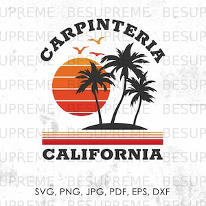 Carpinteria California svg, png, jpg, pdf, eps, dxf | beach svg, vector, cricut, direct downloaden