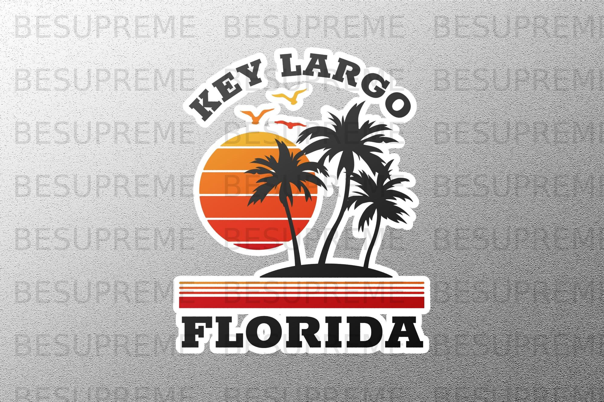 Key Largo Sticker Key Largo Florida Svg, Png, Jpg, Pdf, Eps, Dxf | Beach Svg, Vector ...