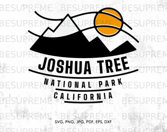Park Narodowy Joshua Tree svg, Joshua Tree California svg, png, jpg, pdf, eps, dxf | prezent, wektor, natychmiastowe pobieranie