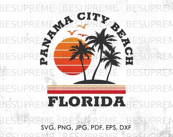 Panama City Beach Florida svg, png, jpg, pdf, eps, dxf | beach svg, vector, cricut, instant download