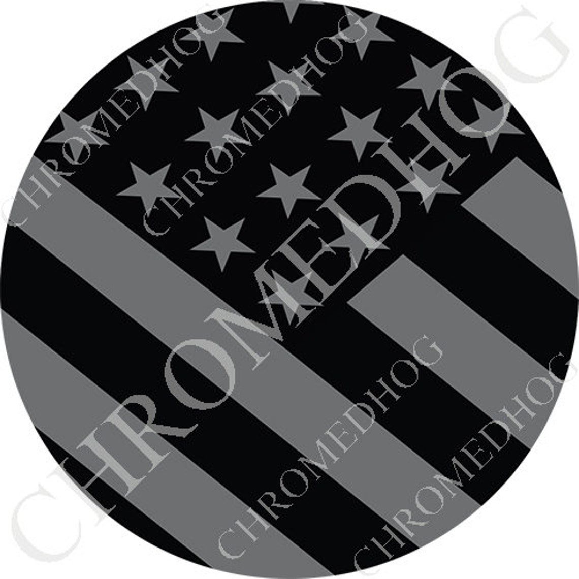 Premium Round Flat Sticker USA Ghost American Flag You Pick Size 1-5