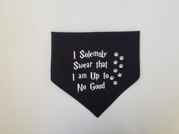 Over the Collar I solemnly swear I am up to no good Bandana