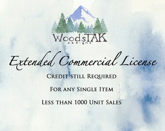 Extended Commercial License Credit Required Clipart Under 1000 Units for Single Item