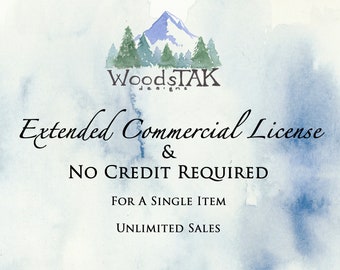 Extended Commercial License Credit NOT Required Clipart Unlimited Units for Single Item