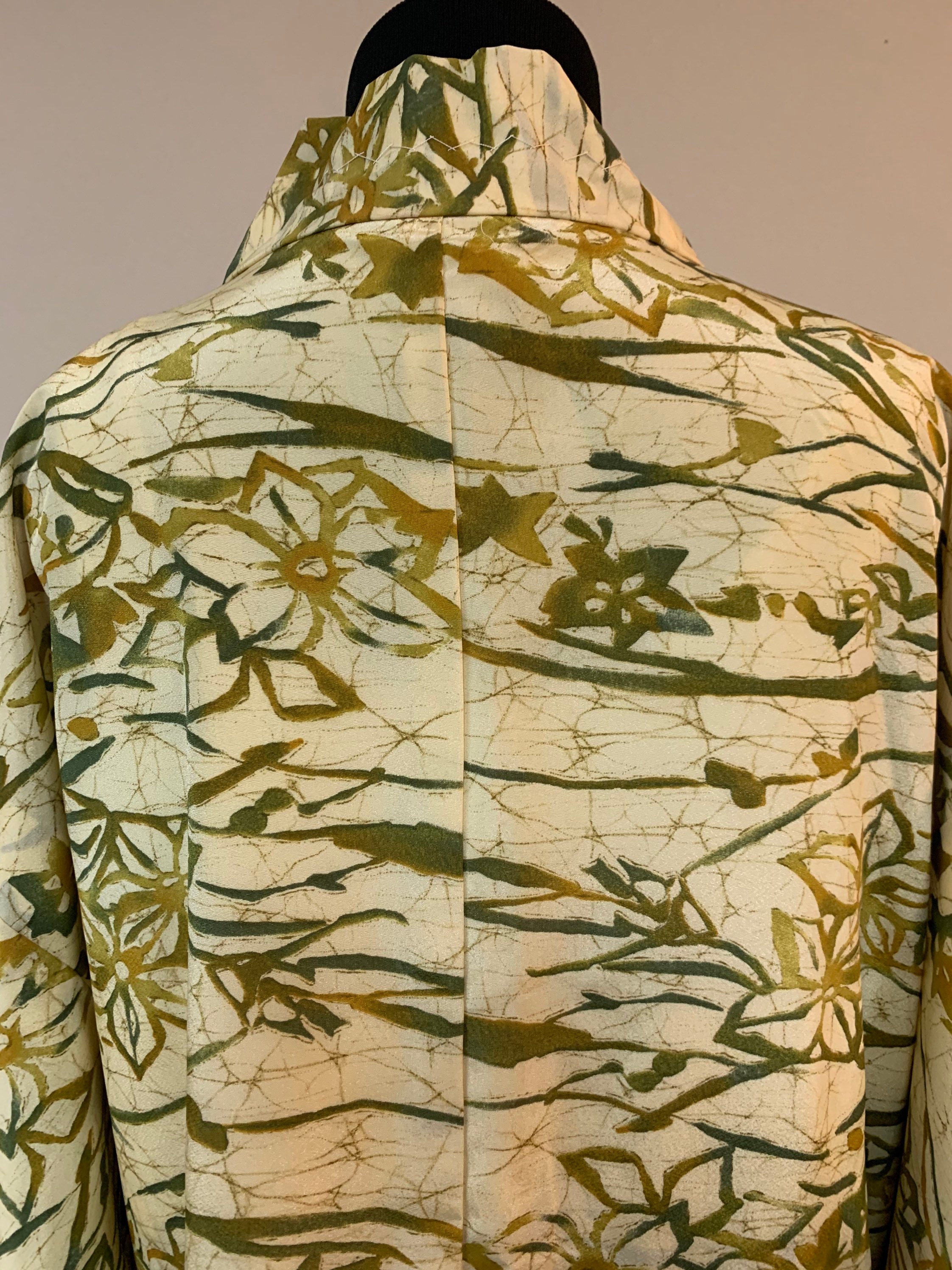 Japanese Vintage Yellow and Olive Haori Jacket | Etsy