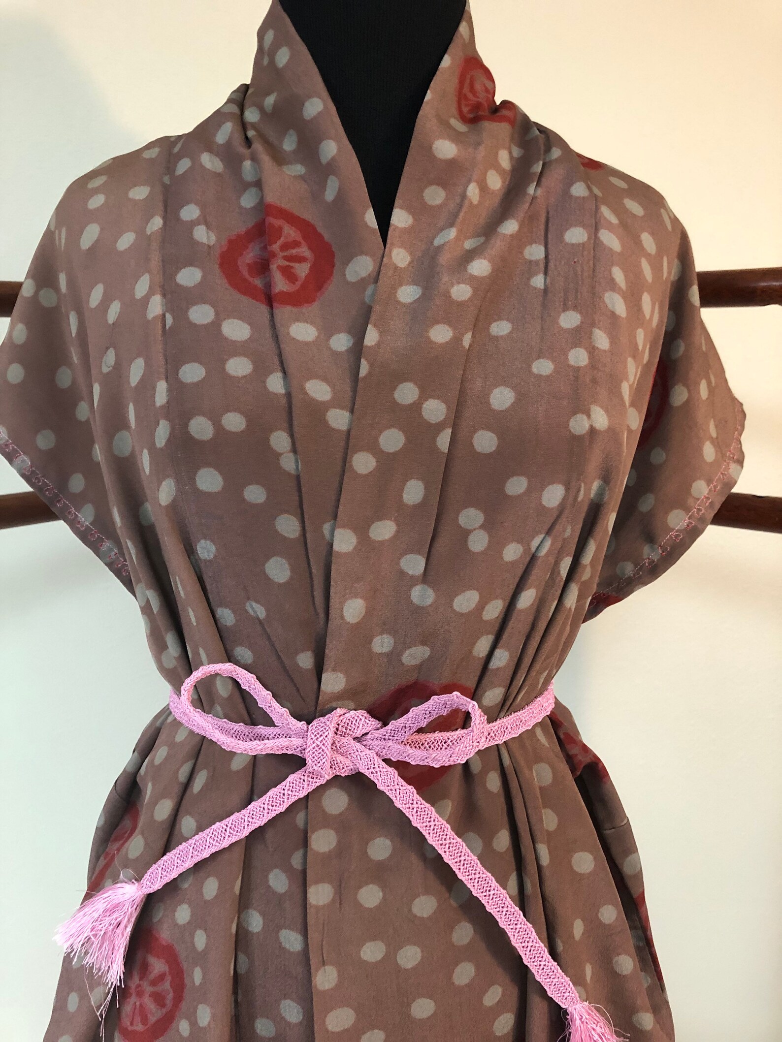 Japanese Sleeveless Polka Dot vintage Kimono Etsy
