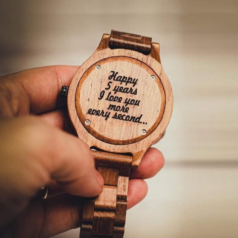 Reloj de madera / regalo de aniversario / regalo personalizado Etsy