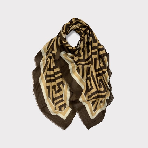 【関税&送料込み】Fendi Print Shawl Accessories Lightweight Scarf With - Etsy