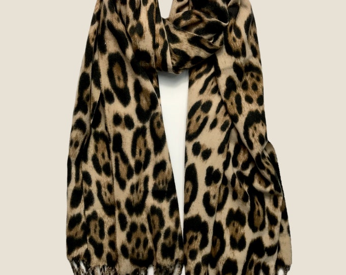 Leopard Print Scarf Animal Spring Lightweight Scarf Etsy UK