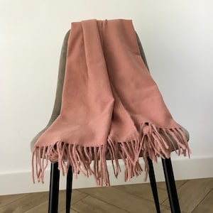 Supersoft Plain fluffy wool, cashmere mix winter scarf