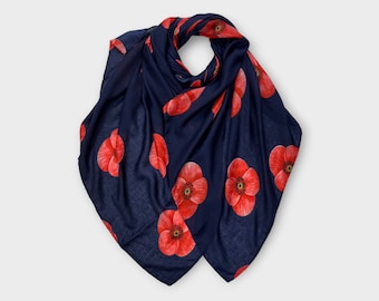 Purple Poppy Mid Weight Scarf - Etsy