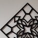 210 x 210mm - Unique black geometric wall decoration pattern inspired on the Portuguese tiles made out of painted matches