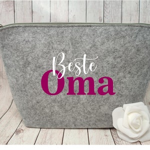 Kosmetiktasche personalisiert mit Namen und Initial | Tasche |Personalisierter Kosmetikbeutel | Kulturtasche | Weihnachtsgeschenk Oma