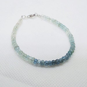 Aquamarine bracelet, silver 925, handmade, fair trade, gift,