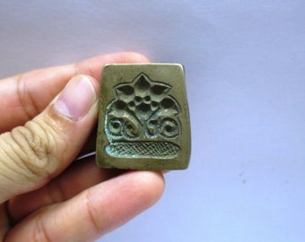 India Vintage Bronze Jewelry Die Mold/Mould Hand Engraved Ethnic FOLK design Mughal Flower art