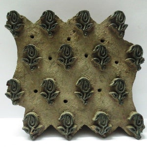 Gebrauchtes Werkzeug Handgeschnitzte Holzklischees Holzdruck Stempel Textilstoff Holzdruckblock STEMPEL HOME DECOR floral buti