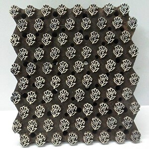 Unique carving motif design hand carved wooden block stamp for printing textile fabric batik clay wallpaper furniture decor 1