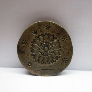 Vintage Indian Bronze Jewellery Making Dye Mould tool Round Ethnic Pendant